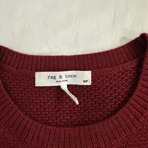 Rag & Bone Deep Red Crew Neck Sweater